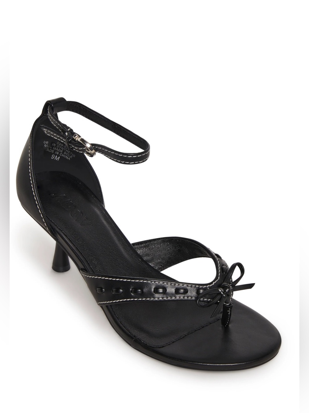 NWT LEXI ANKLE STRAP THONG SANDAL - BLACK SIZE 9